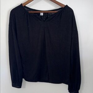 Old Navy Black Long Sleeve Blouse